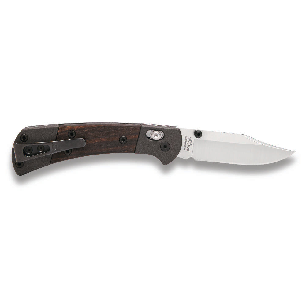 Buck 112 Folding Ranger Crossbar Knife Clip Side View, Fully Open
