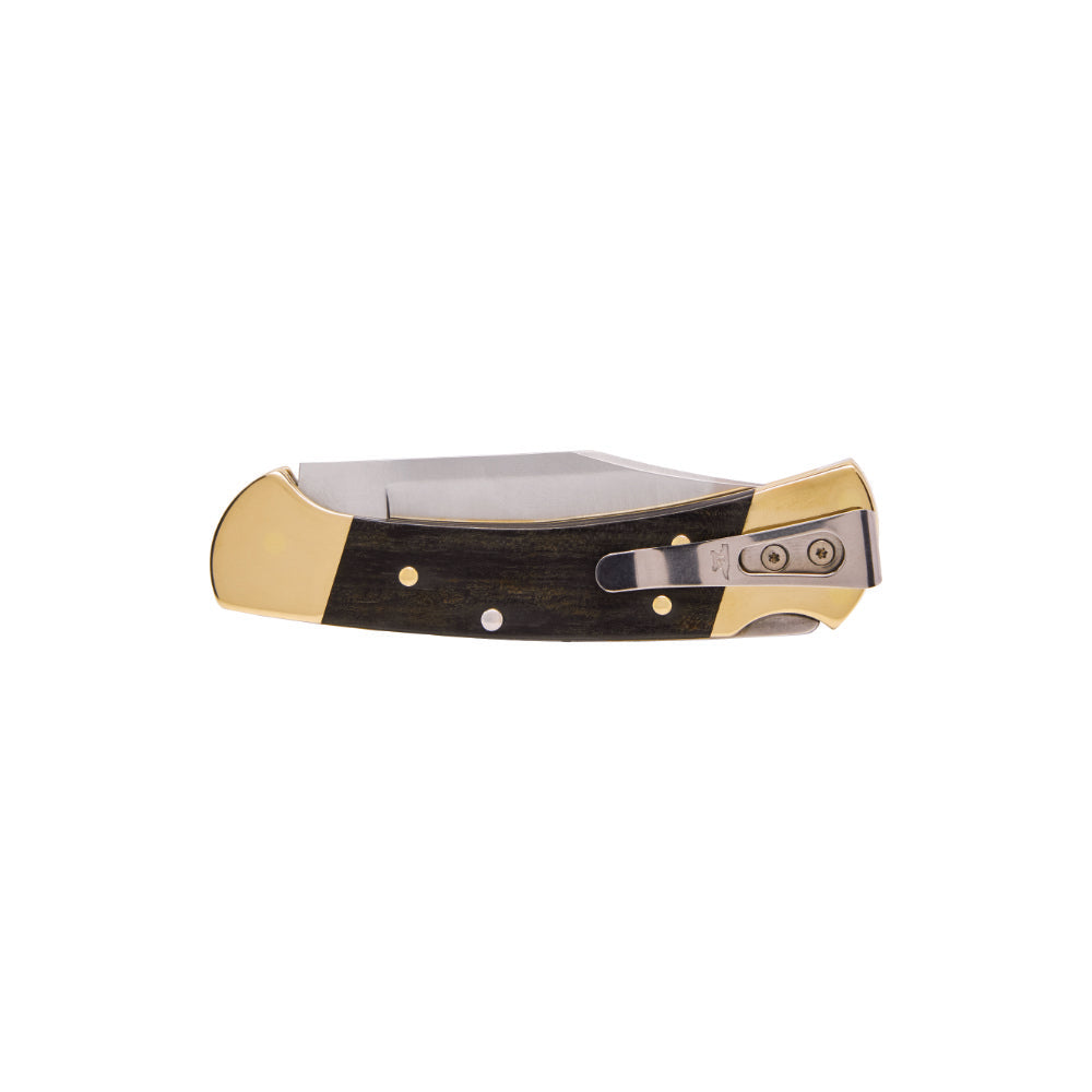 Buck 112 Slim Heritage Elite Folding Knife, Brass with Pocket Clip