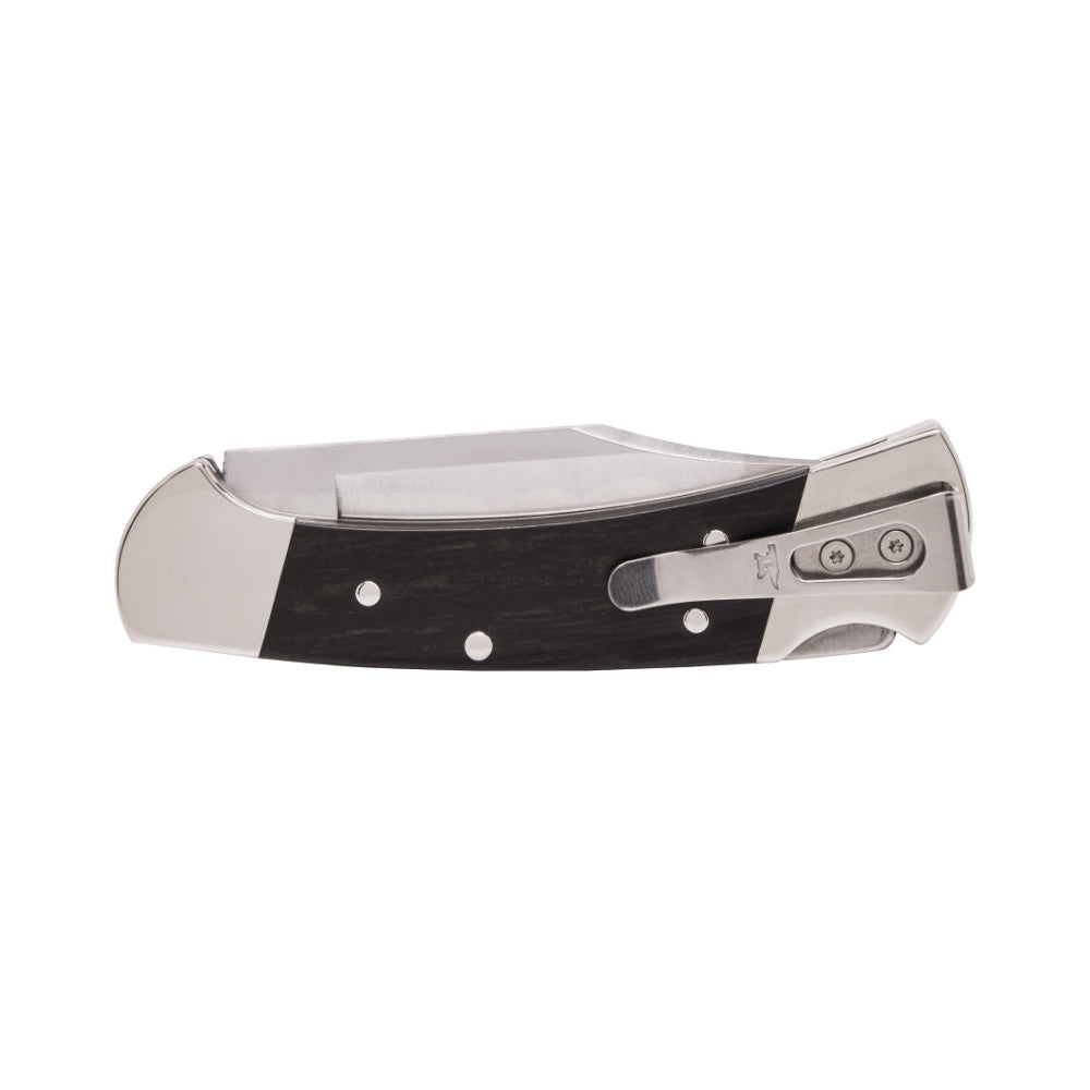 Buck 112 Slim Heritage Elite Folding Knife, Nickel Silver with Pocket Clip