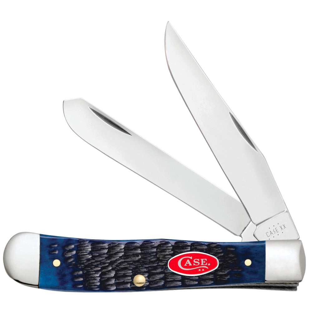 Case Trapper Navy Blue Bone Pocket Knife at Swiss Knife Shop