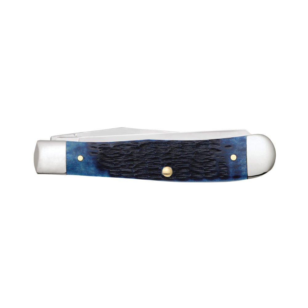 Case Trapper Navy Blue Bone Pocket Knife Closed Back View