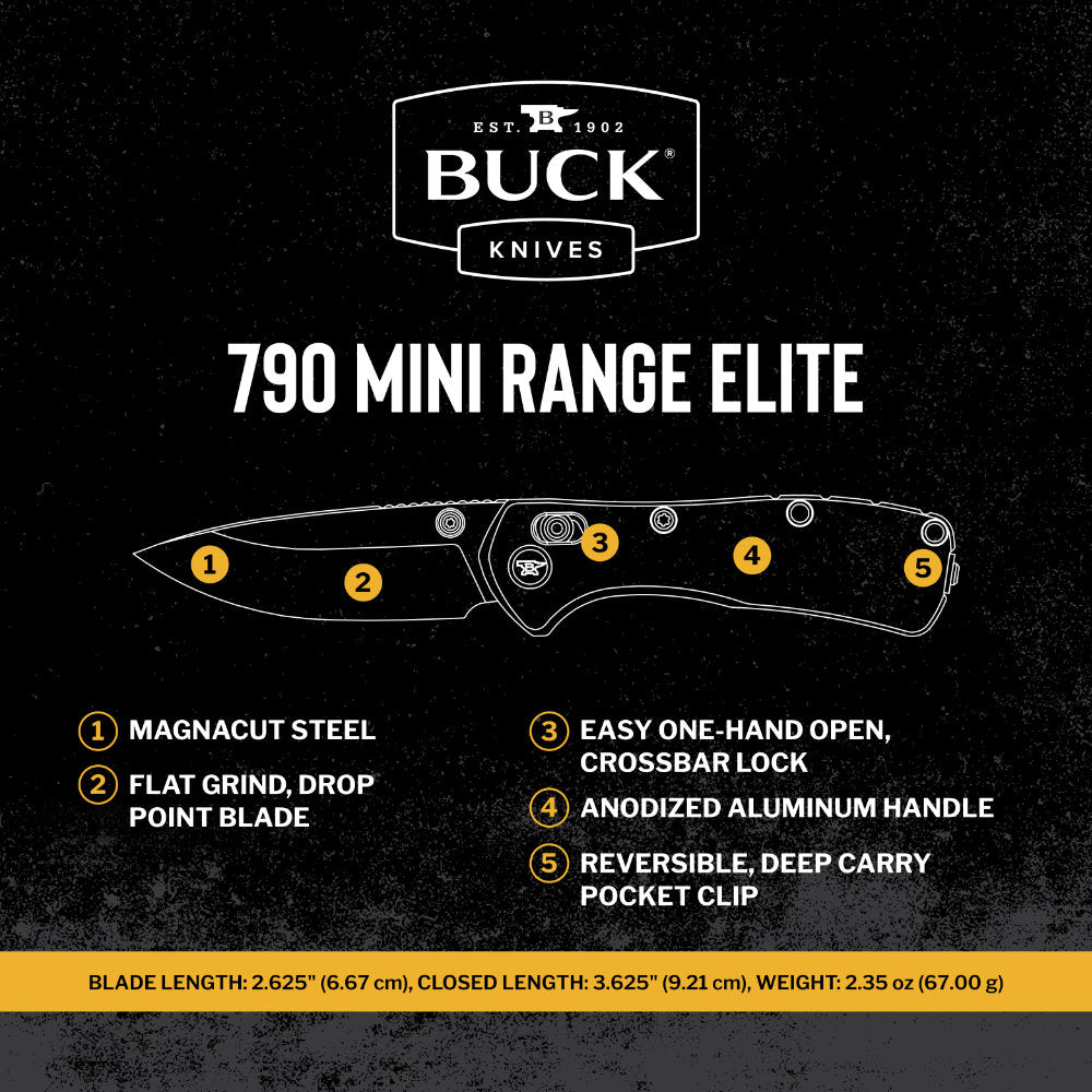 Buck 790 Mini Range Elite Lockblade Knife Features