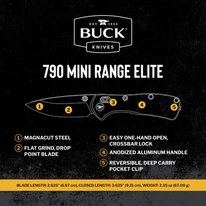 Buck 790 Mini Range Elite Lockblade Knife Features
