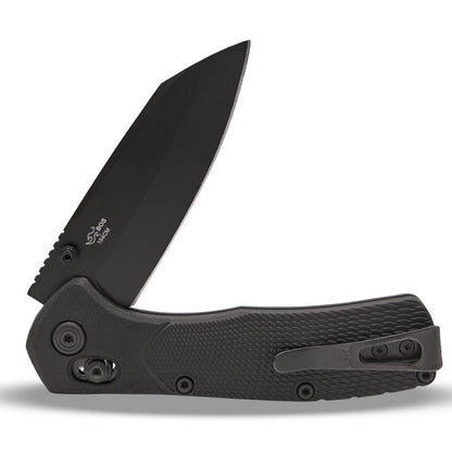 Buck 797 Range Pro Ops Lockblade Knife Black Partially Open Clip Side