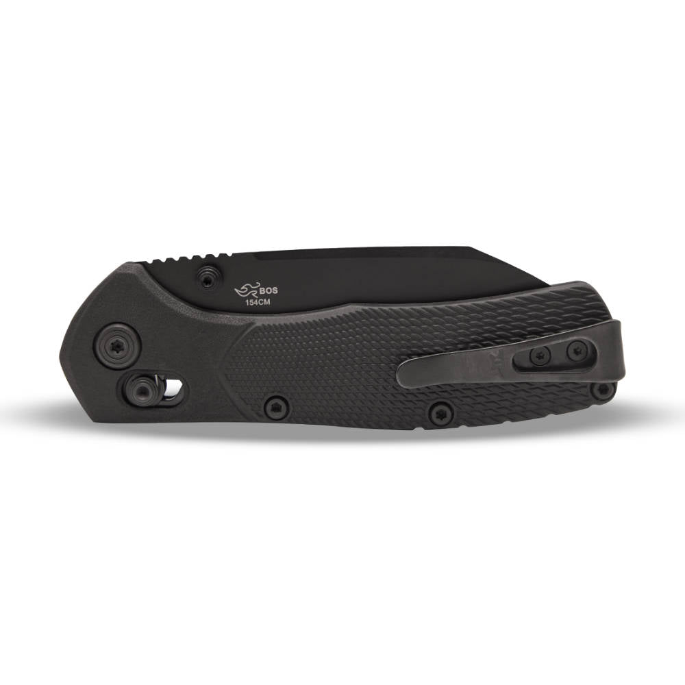 Buck 797 Range Pro Ops Lockblade Knife Fully Closed, Black, Clip Side