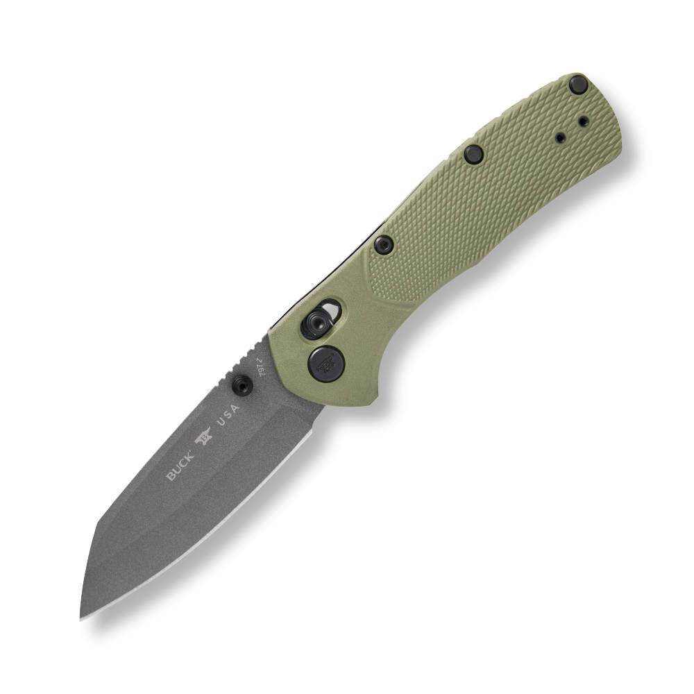 Buck 797 Range Pro Ops Lockblade Knife Fully Open, Green