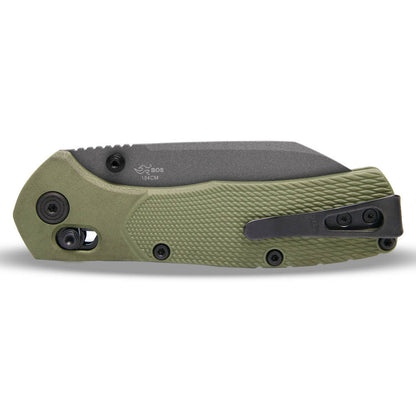 Buck 797 Range Pro Ops Lockblade Knife Folded Closed, Clip Side, Green