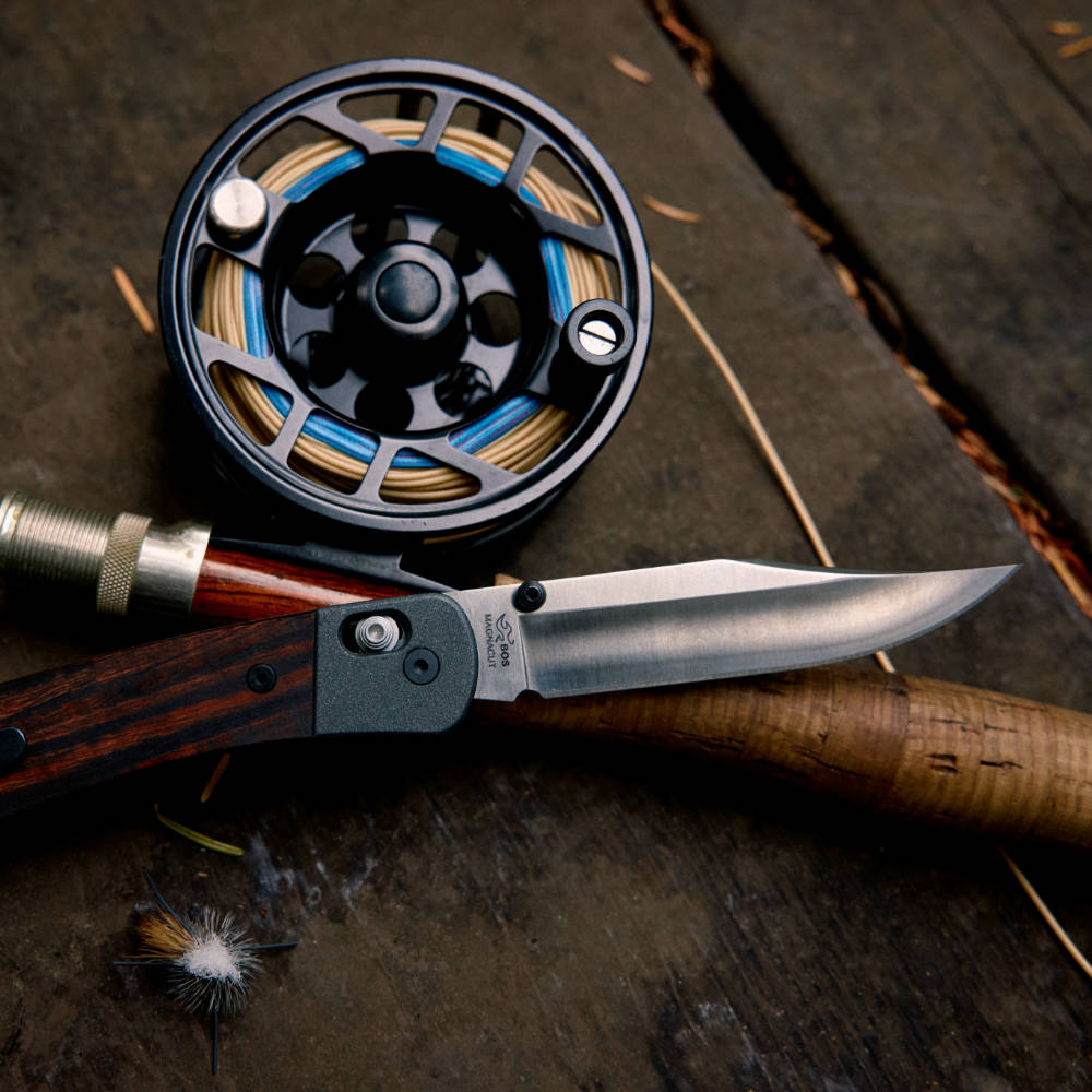 Buck 110 Folding Hunter Crossbar Knife with Fishing Gear