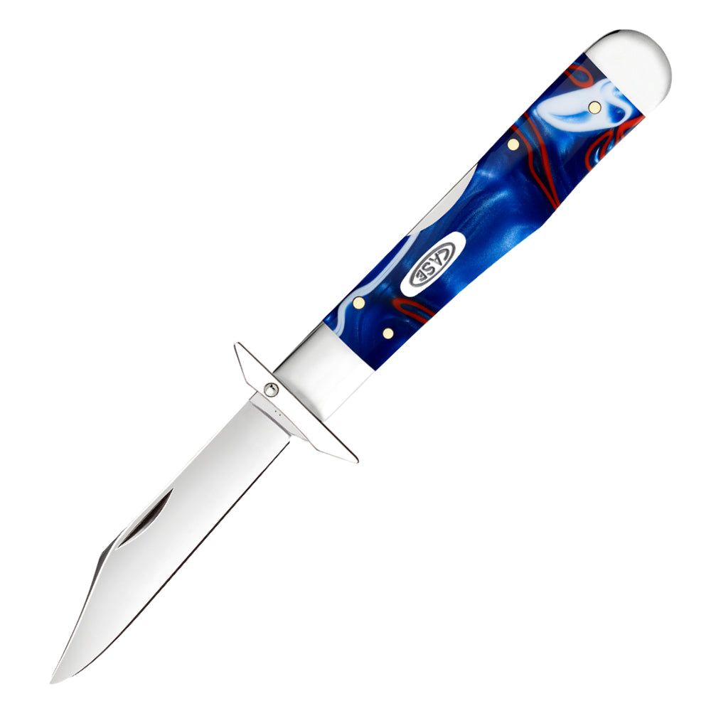 Case Cheetah Cub Patriotic Kirinite 2026 Vault Pocket Knife Open with Swing Guard