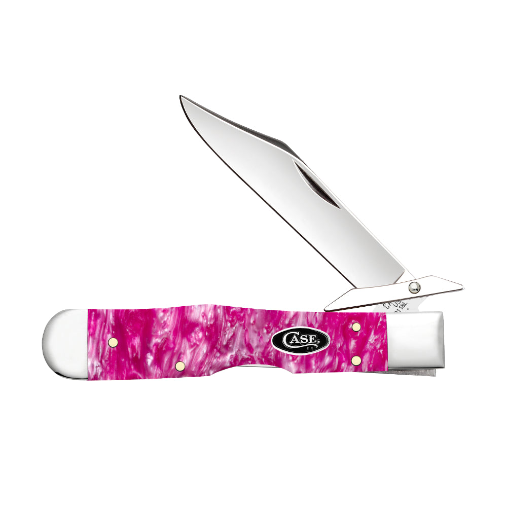 Case Cheetah Cub Pink Crackle Kirinite 2026 Vault Pocket Knife at Swiss Knife Shop