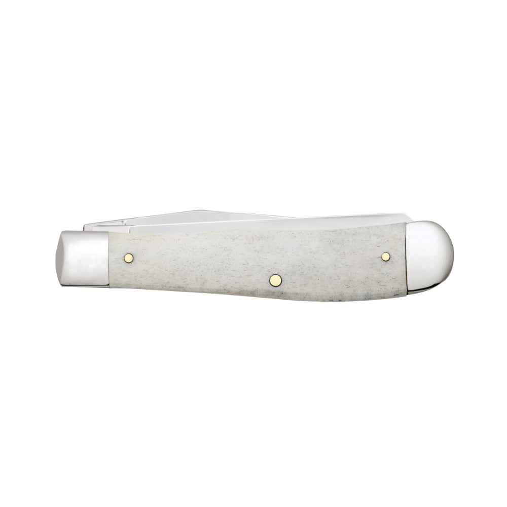 Case Trapper US Veteran Natural Bone Pocket Knife Gift Set Back View