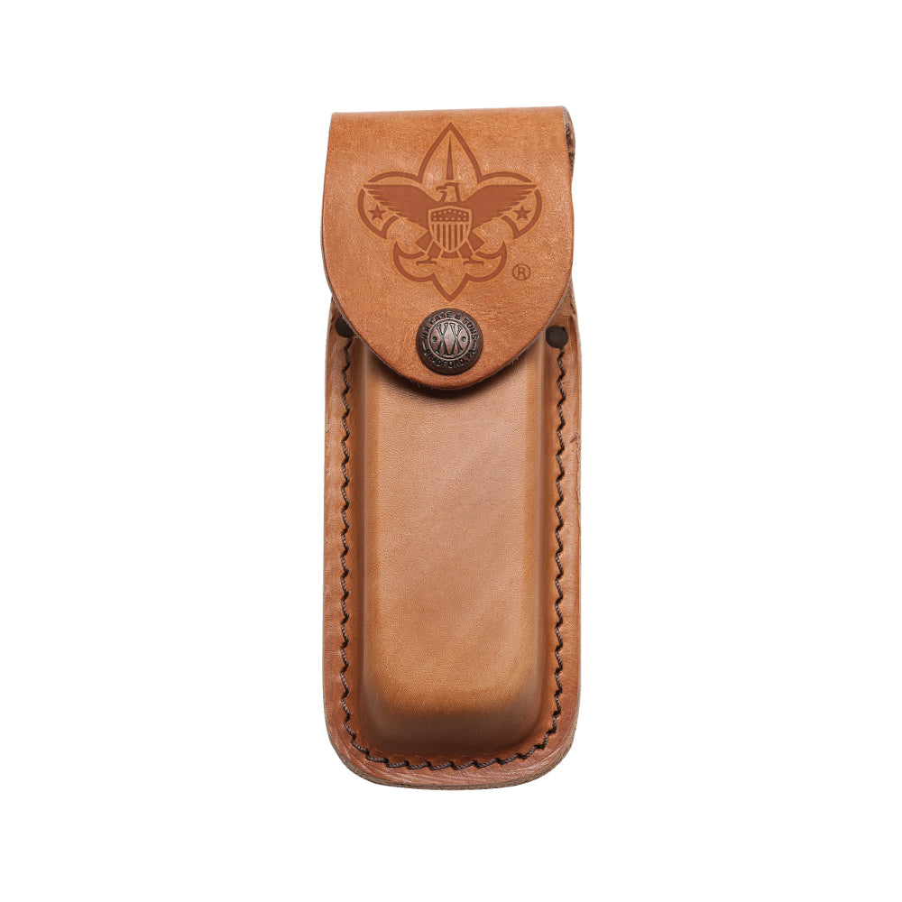 Case Scouting America Medium Brown Leather Sheath at Swiss Knife Shop