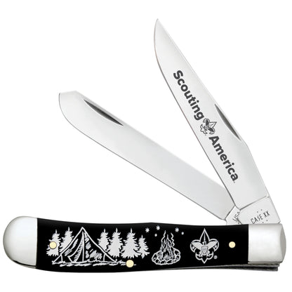 Case Scouting America Trapper Smooth Black Synthetic Pocket Knife at Swiss Knife Shop