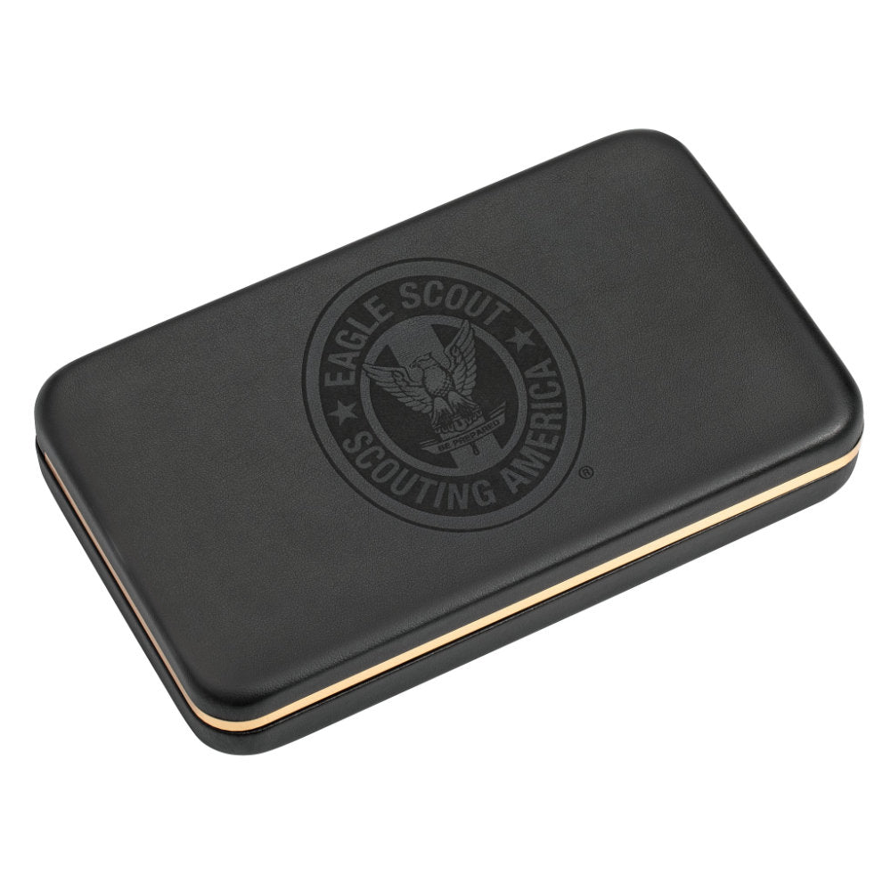 Case Scouting America Eagle Scout Red Trapper Pocket Knife in Box with Debossed Eagle Scout Logo