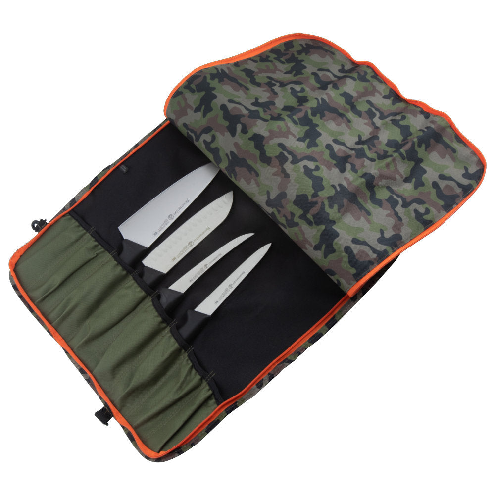Messermeister Vintage Leather 7-Slot Knife Roll with Knives Inside (Sold Separately)