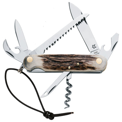 Fox Knives Venatores 226/7 Stag Horn Multi-function Pocket Knife at Swiss Knife Shop