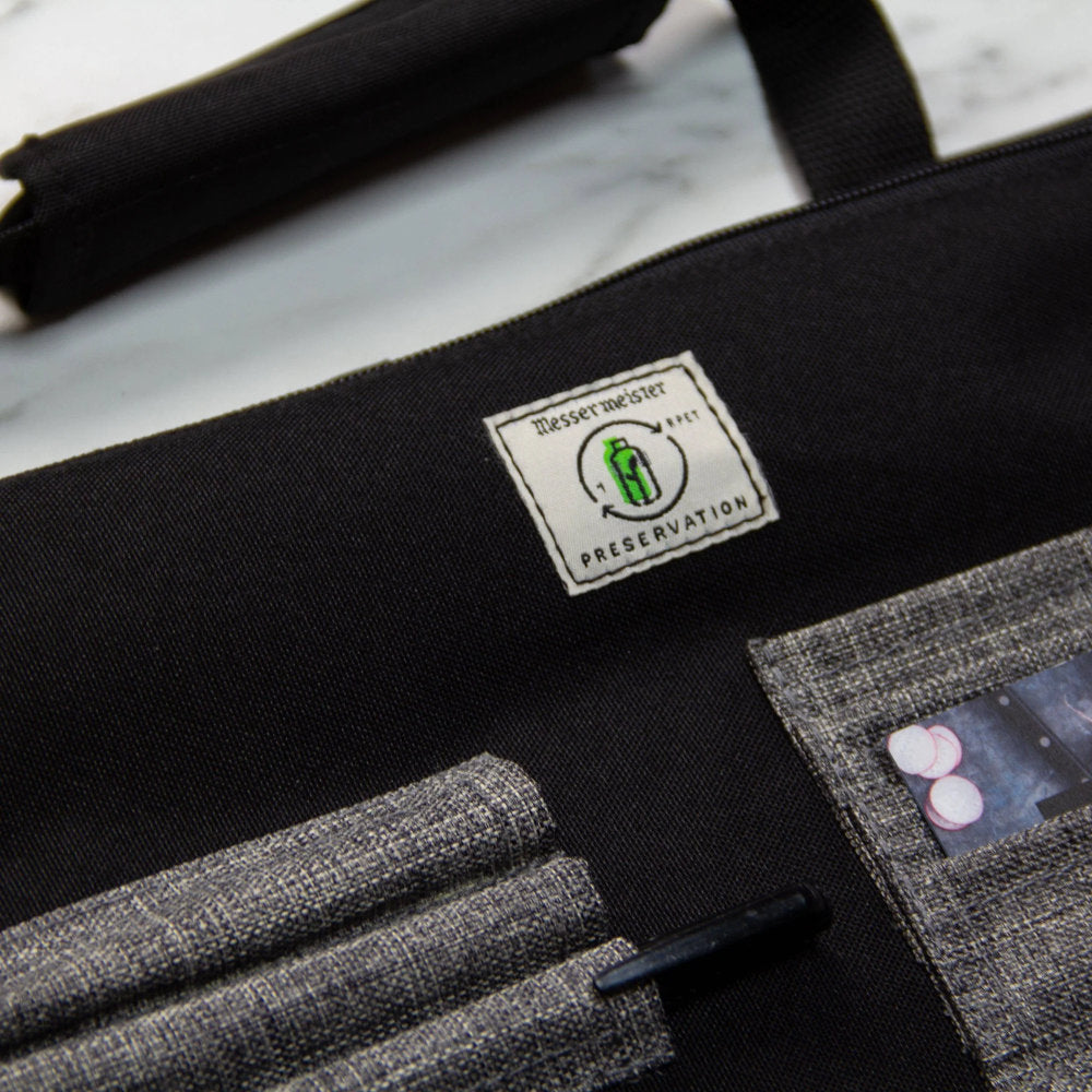 Messermeister Preservation 8-Slot Knife Roll is Made from Recycled Water Bottles