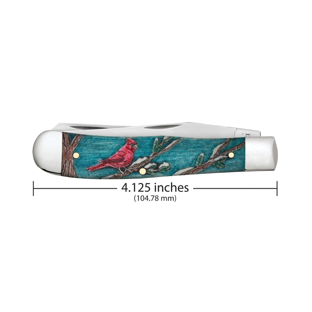 Case Trapper Cardinal Pocket Knife is 4.125 Inches Long