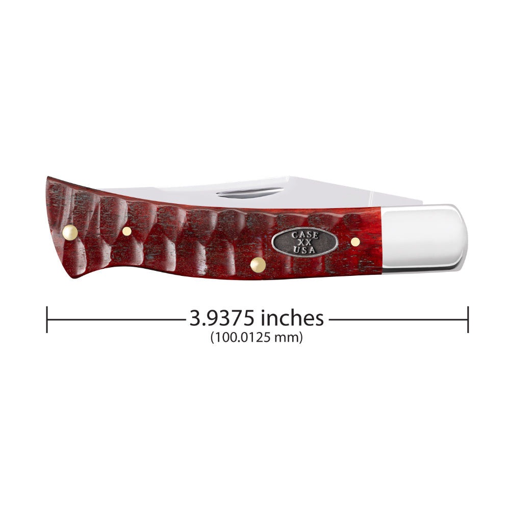 Case Axe Handle Old Red Bone Pocket Knife is 3.94-inches Closed