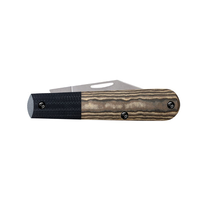 Case Crossroads XR Barlow Black and Tan Richlite Pocket Knife Closed Back View