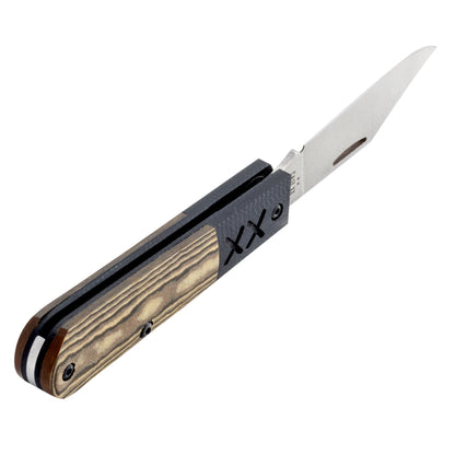 Case Crossroads XR Barlow Black and Tan Richlite Pocket Knife Bottom View