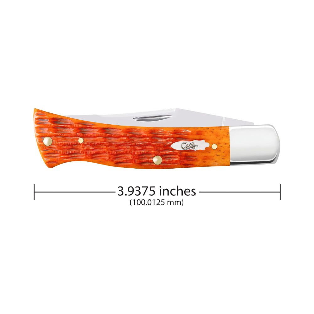 Case Axe Handle Tequila Sunrise Bone Pocket Knife is 3.94-inches Closed