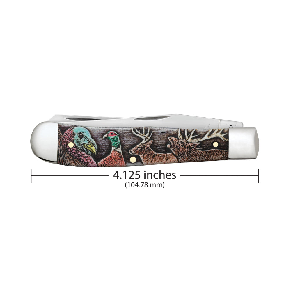 Case Trapper Wild Game Series Pocket Knife Gift Set is 4.125 Inches Closed