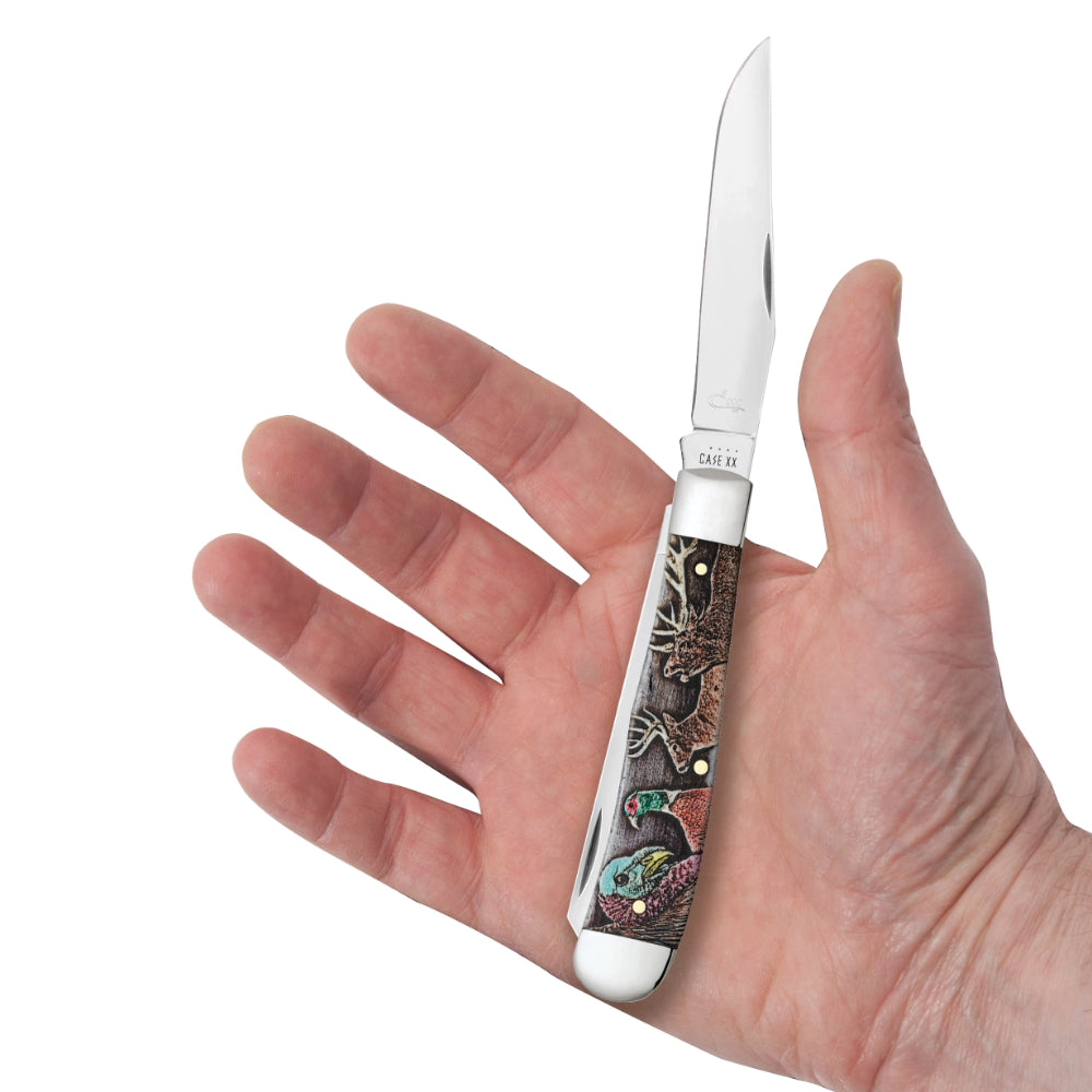 Case Trapper Wild Game Series Pocket Knife Gift Set in Hand