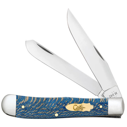 Case Trapper Blue Sycamore Wood Pocket Knife at Swiss Knife Shop