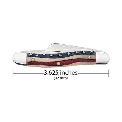 Case Medium Stockman Star Spangled Pocket Knife is 3.625 Inches Closed