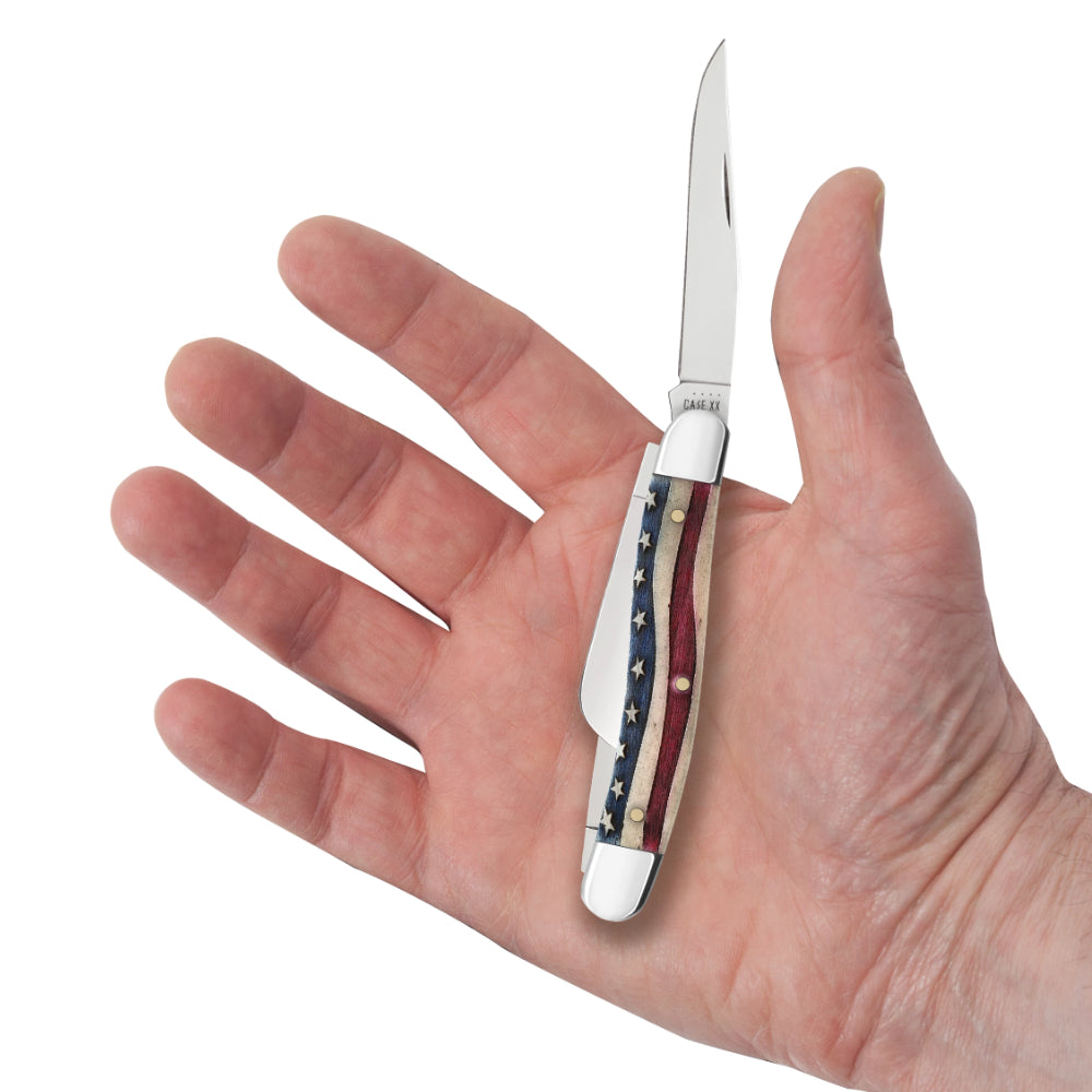 Case Medium Stockman Star Spangled Pocket Knife in Hand