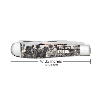 Case Trapper Sportsman Series Bear Pocket Knife is 4.125 Inches Closed
