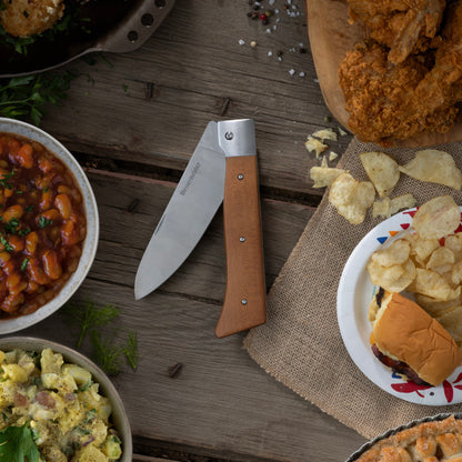 Messermeister Adventure Chef 6-inch Folding Chef's Knife in Use at Picnic