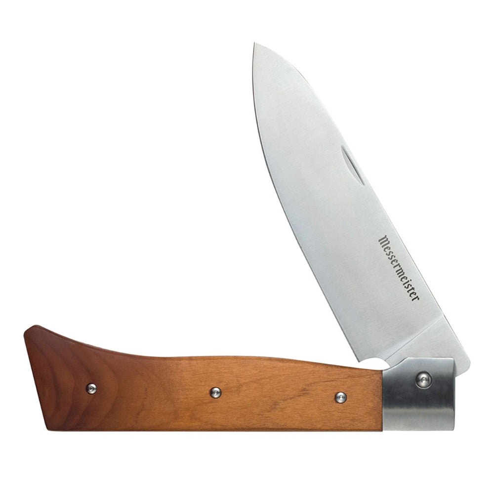 Messermeister Adventure Chef Maple 6-Piece Summit Outdoor Knife Set's 6-inch Chef's Knife, Open Blade