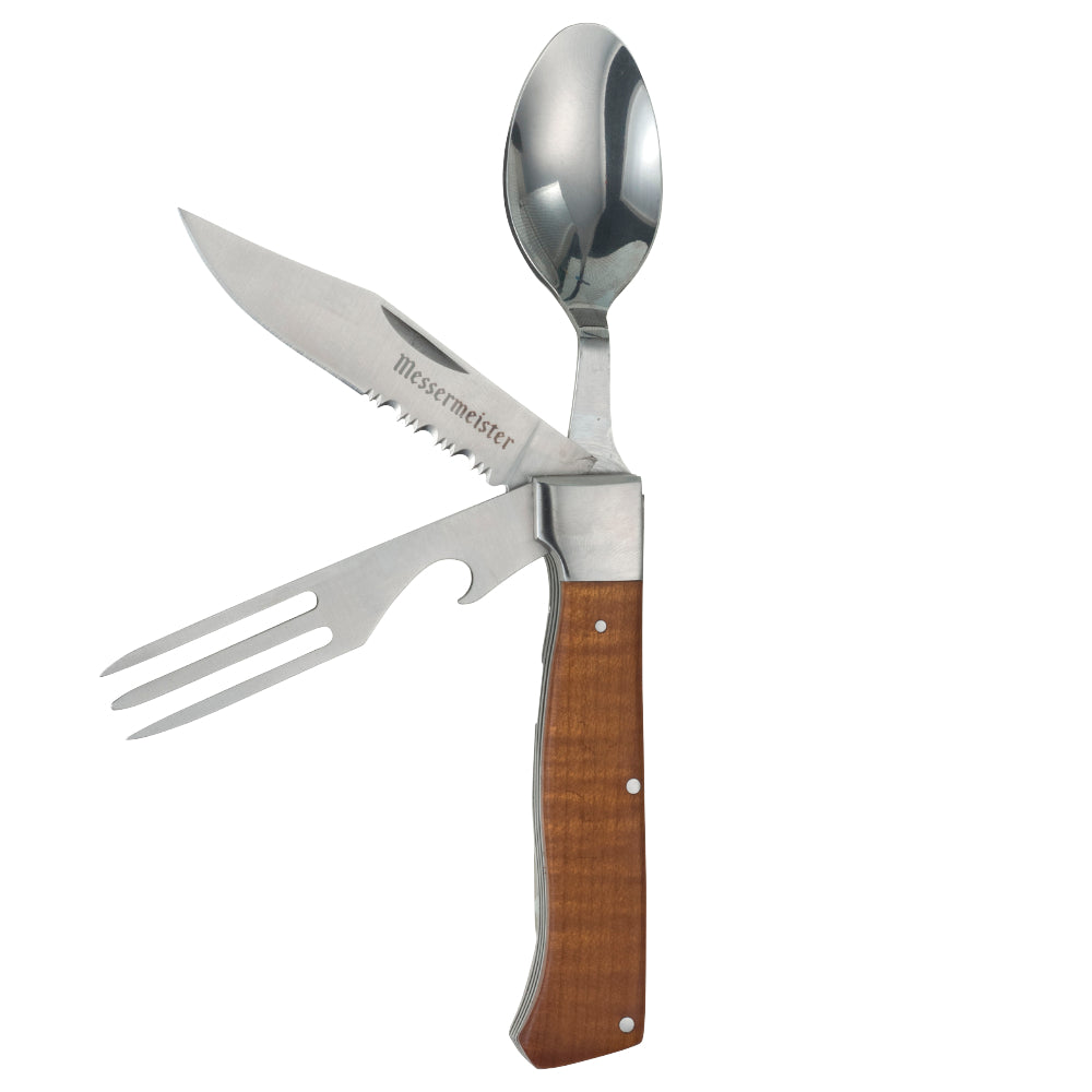 Messermeister Adventure Chef Maple 6-Piece Summit Outdoor Knife Set Knife, Fork, Spoon Tool
