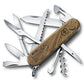 Victorinox Personalized Camping Bears Huntsman Hardwood Walnut Designer Swiss Army Knife with a Cheery Bear in the Woods