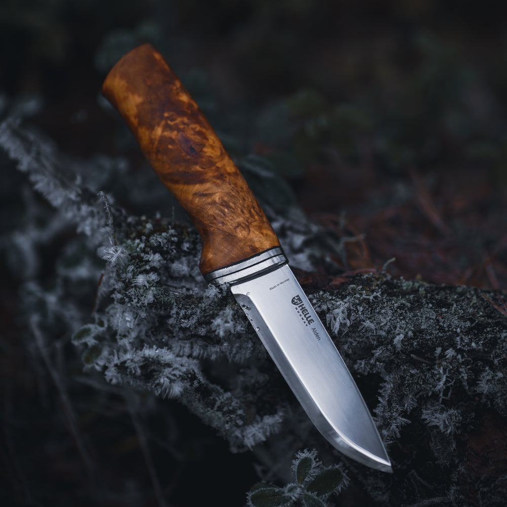 Helle Alden Outdoor Knife Lifestyle Shot Outdoors