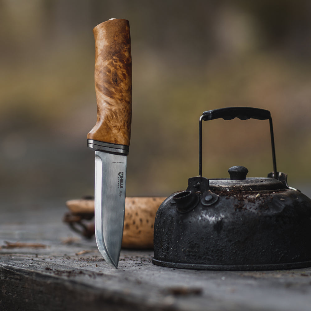Helle Alden Outdoor Knife with Leather Sheath at Swiss Knife Shop