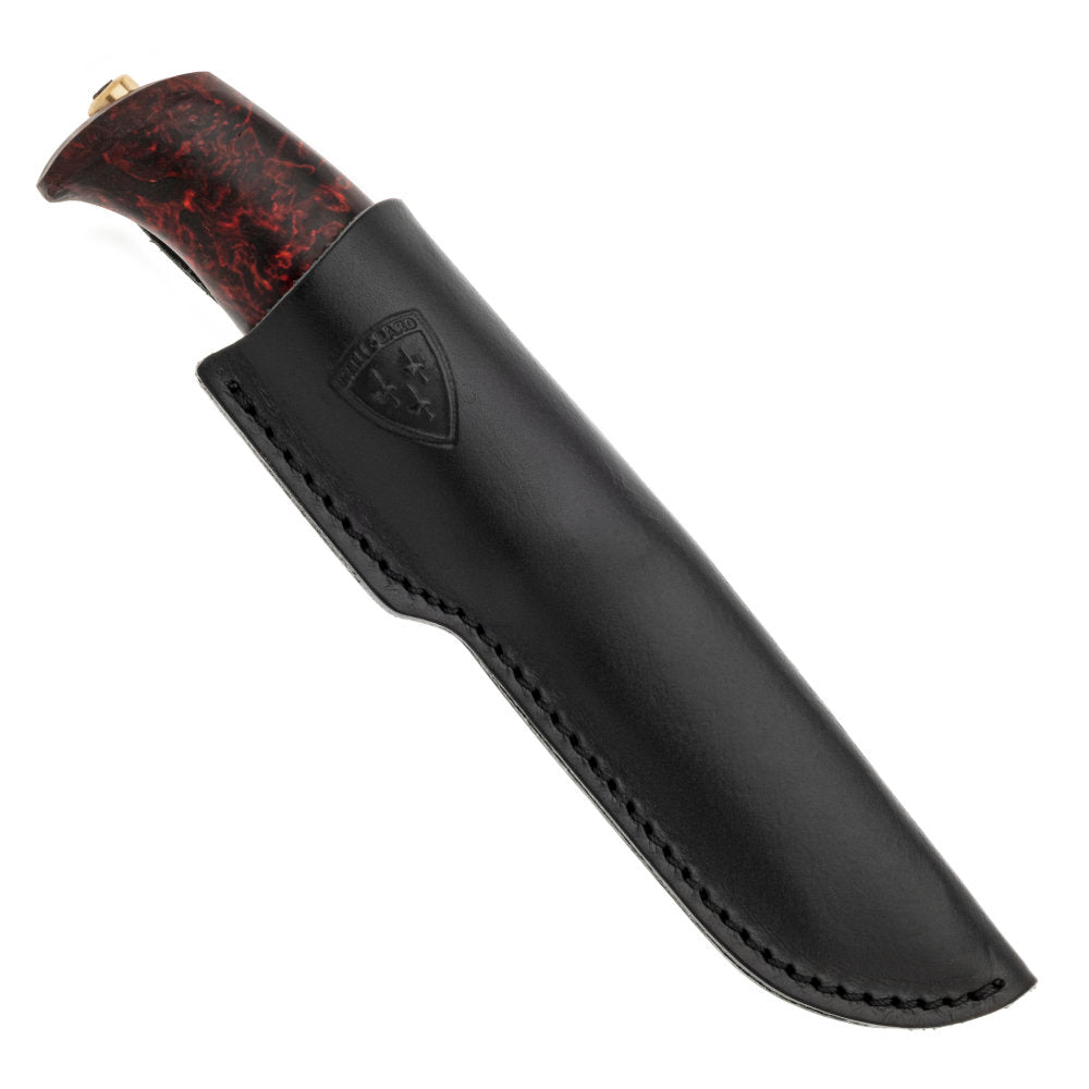 Helle Allmenn Outdoor Knife with Leather Sheath in Leather Belt-Hanging Sheath