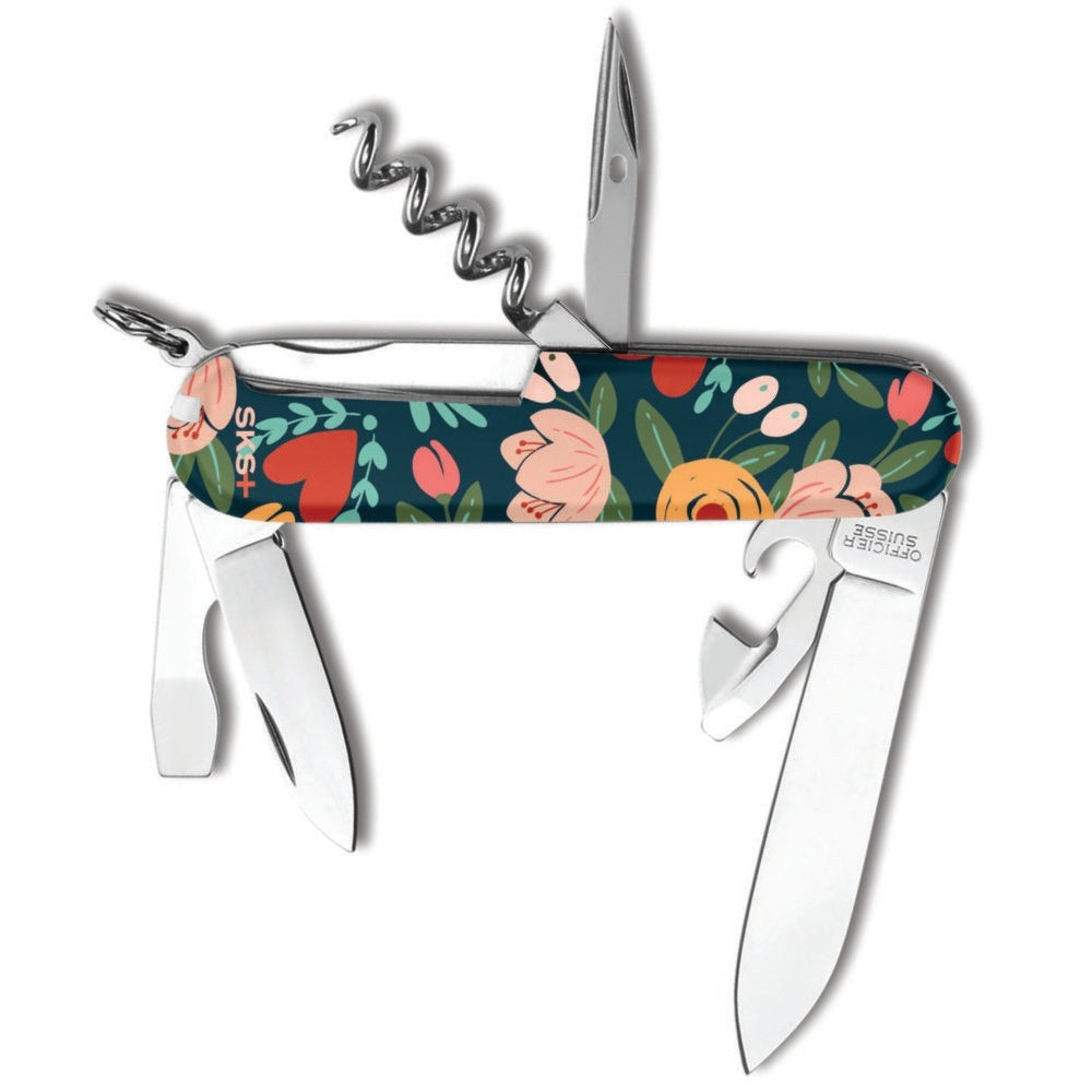 Victorinox Hearts and Flowers Spartan Designer Swiss Army Knife Back Handle