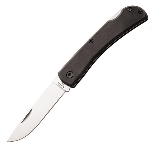 Bear and Son 137L Small Farmhand Black Aluminum Lockback Knife at Swiss Knife Shop