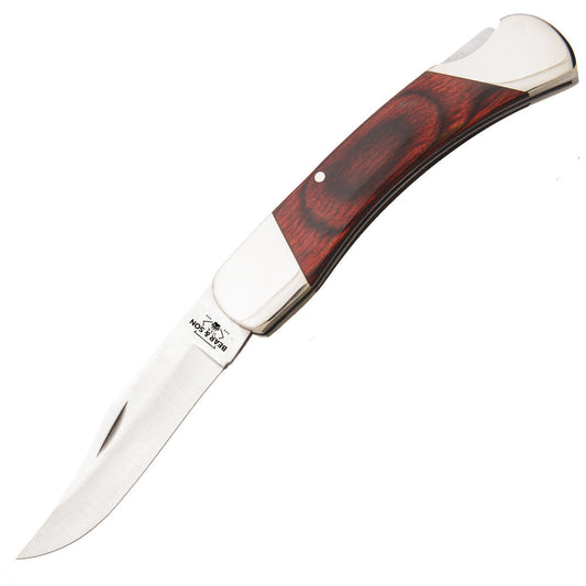 Bear and Son 297R Large Professional Rosewood Lockback Knife and Sheath at Swiss Knife Shop