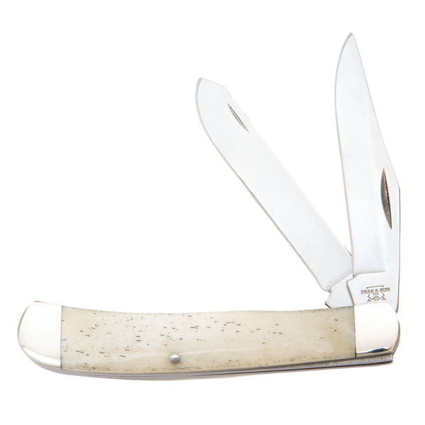 Bear and Son WSB54 Large Trapper White Smooth Bone Slipjoint Knife
