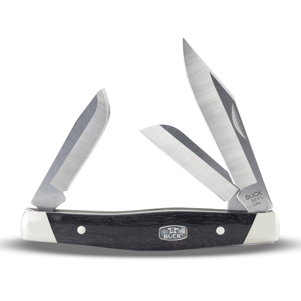 Buck 301 Stockman Folding Pocket Knife, Wood Handle at Swiss Knife Shop