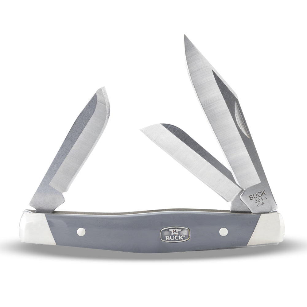 Buck 301 Stockman Folding Pocket Knife, Gray