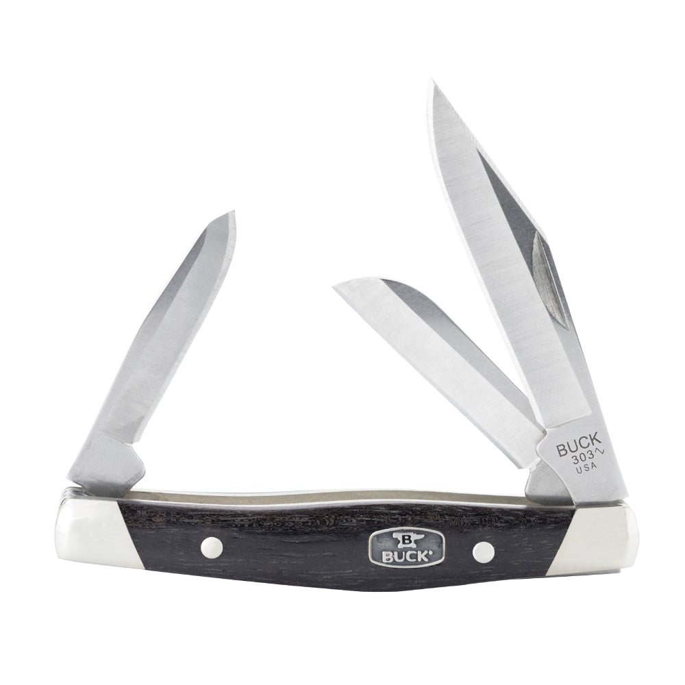 Buck 303 Cadet Folding Pocket Knife, Ebony Wood Handle