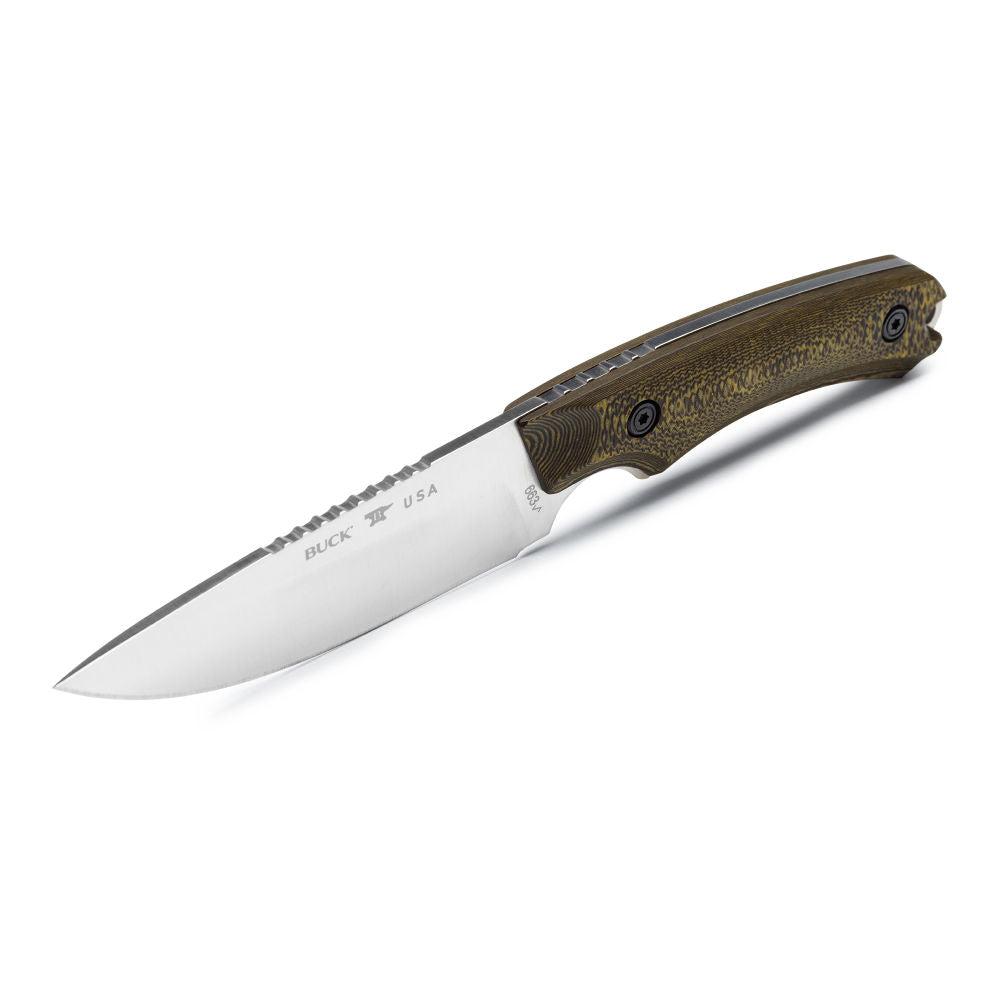 Buck 663 Alpha Guide Pro Fixed Blade Knife Richlite Angled View