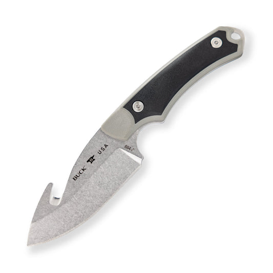 Buck 664 Alpha Hunter Select Guthook Fixed Blade Knife Gray at Swiss Knife Shop