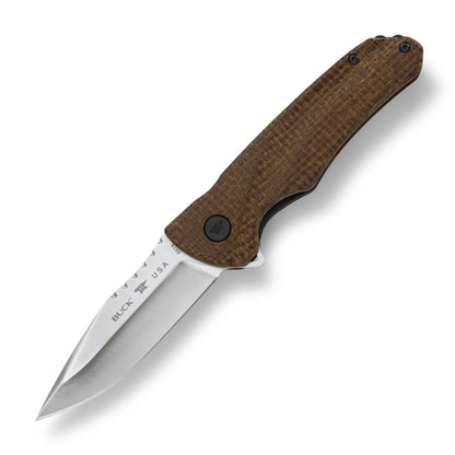 Buck 841 Sprint Pro Micarta Folding Lockblade Knife Burlap Micarta at Swiss Knife Shop