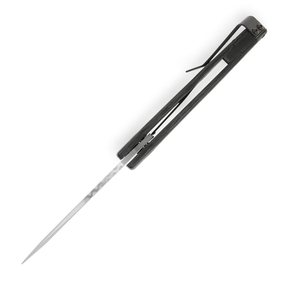 Buck 841 Sprint Pro Carbon Fiber Folding Lockblade Knife Spine View